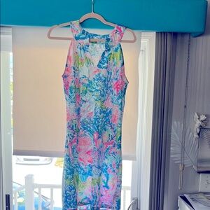 Lilly Pulitzer Floral Print Dress - Blue, Pink, Green